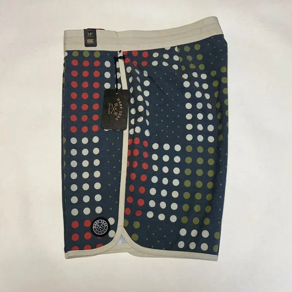 Dark Seas Recycled Boardshorts "Clemente" Navy Blue/Multi